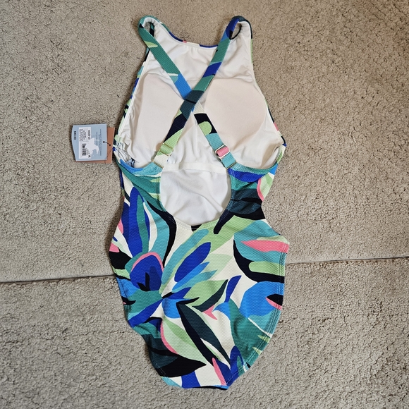 Shade & Shore Textured Tropical One-Piece Swimsuit – Size XS (0–2) | NWT - Picture 10 of 11